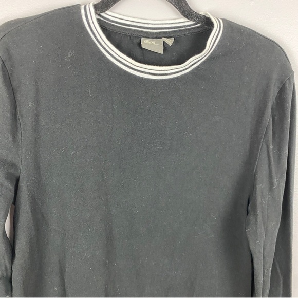 Asos Design Muscle Fit Long Sleeve T-shirt Contrast Tipping Large Black - Picture 3 of 11